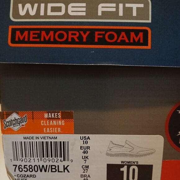 NWT Women's Cozard Slip Resistant Skechers Black Size 10W - Picture 3 of 7